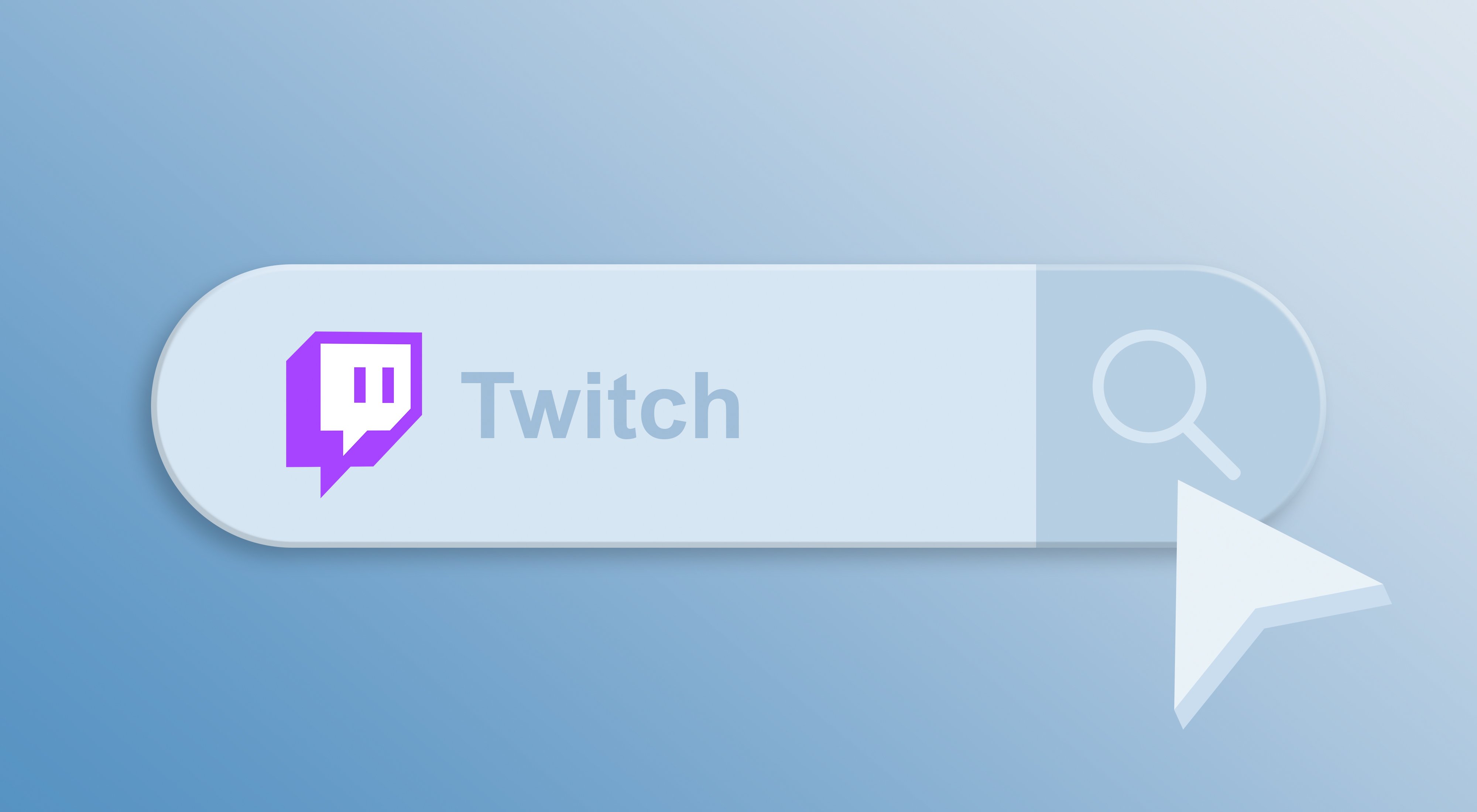 Logo de Twitch y una barra de búsqueda.